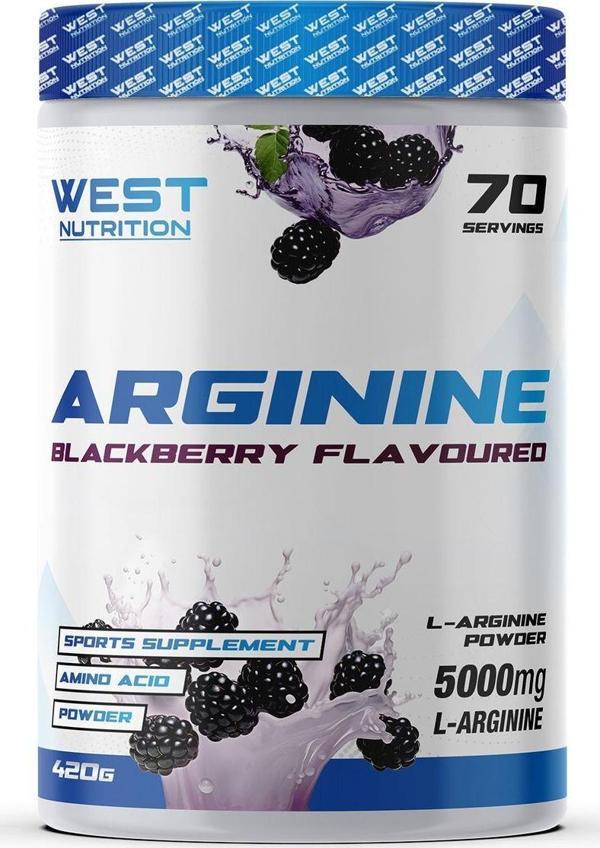 West Nutrition L-Arginine ( Arjinin ) 420 Gr 70 Servis Böğürtlen Aromalı - Image 1
