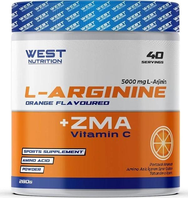West Nutrition L-Arjinin Zma Vitamin C 40 Servis Portakal Aromalı - Image 1