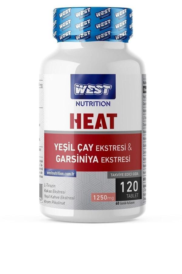 West Nutrition Heat Garcinia Green Tea Citrus Ekstresi Green Coffee Kafein 120 Tablet - Image 1