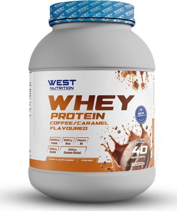 West Nutrition Whey Protein Tozu 1200 Gr 40 Servis Kahve & Karamel Aromalı - Image 1
