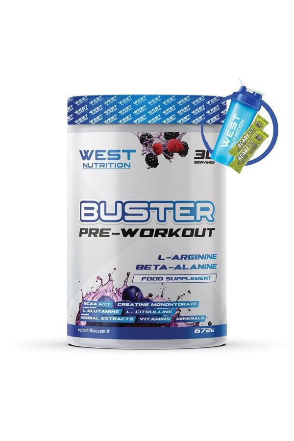West Nutrition Buster Pre Workout Sitrülin - L Arjinin - Beta Alanin 672 Gram 30 Servis Orman Meyveli - Image 1