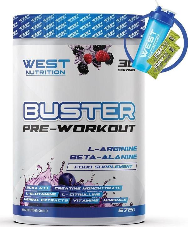 West Nutrition Buster Pre Workout Sitrülin - L Arjinin - Beta Alanin 672 Gram 30 Servis Orman Meyveli - Image 1