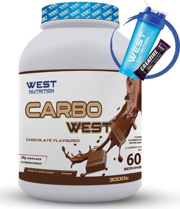 West Nutrition Carbowest Karbonhidrat Tozu 3000 Gram 60 Servis (Çikolata) - Image 1