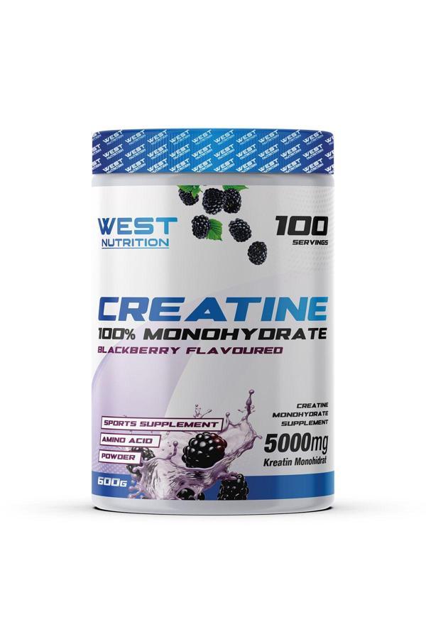 West Nutrition Kreatin Monohidrat ( Creatine ) 600 Gr 100 Servis Böğürtlen Aromalı - Image 1