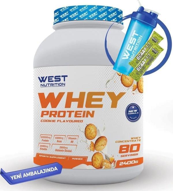 West Nutrition Whey Protein Tozu 2400 Gr 80 Servis Kurabiye Aromalı - Image 1