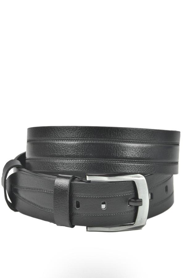 DeepSEA Erkek Siyah %100 Hakiki Deri Kot Kemeri 4,5 cm Özel Yapım Orjinal Deri Spor Kemer 2502648 - Image 1