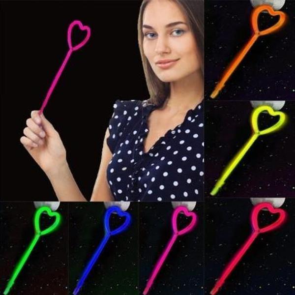 Kalp Şekili Glow Çubuk Seti 6 Adet - Image 1