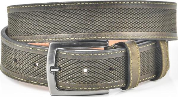 DeepSEA Erkek Yeşil Orjinal Deri Kemer 4 cm Özel Yapım Motifli Hakiki Deri Spor Kemer 2502651 - Image 1