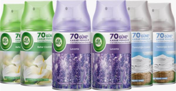 Airwick 250Ml 6Lı -Temizliğin Esinti Oda Kokusu Sprey Makina Yedek Spreyi - Image 1