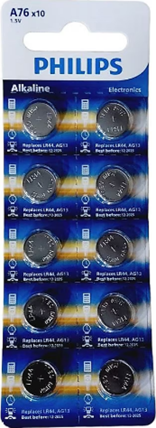 Philips Alkaline Pil 1.5V (Lr44 / Lr1154) 10 Lu - Image 1