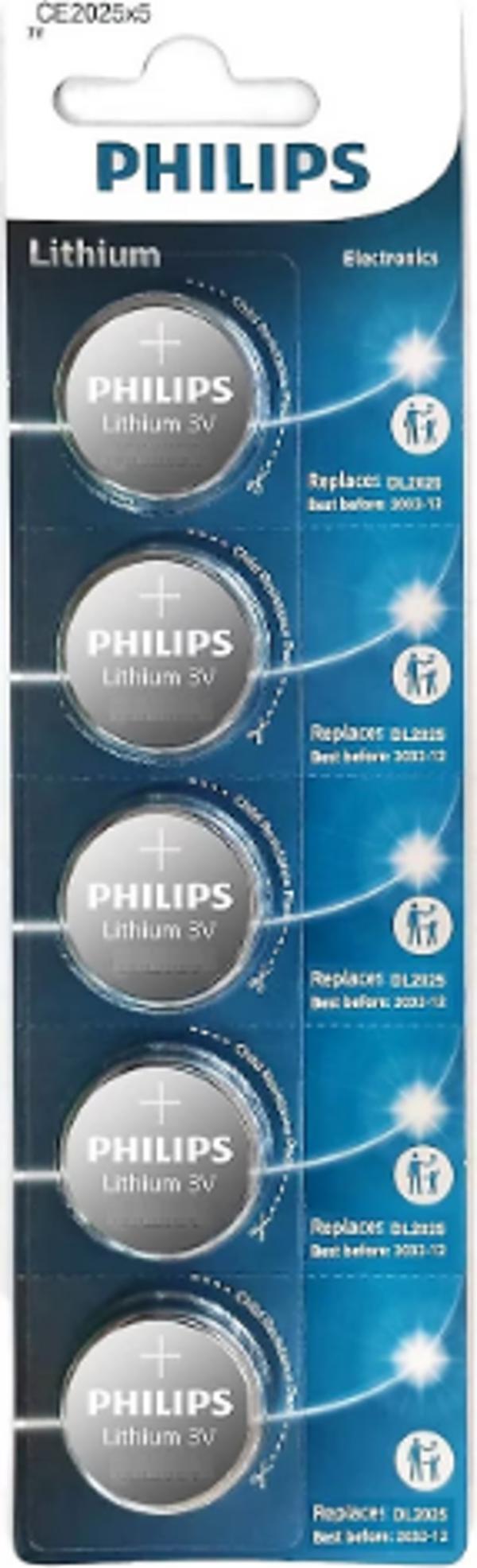Philips Lithium Pil Cr2025 3.0V 5 Li - Image 1