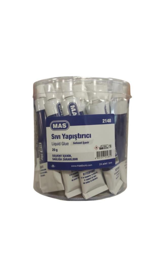 Mas Sıvı Yapıştırıcı Tüpte 20 Gram Solventli 2148 (24 Lü Paket) - Image 1