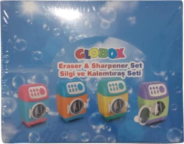 Globox Kalemtraş + Silgi Çamaşır Makinası Figürlü 3824 (16 Lı Paket) - Image 1