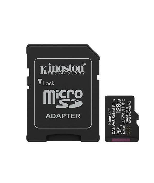 Kingston Sdcs3-128Gb 128Gb Microsdxc Canvas Select Plus Gen3 150Mb-S A1 Card + Adapter Hafıza Kartı - Image 1
