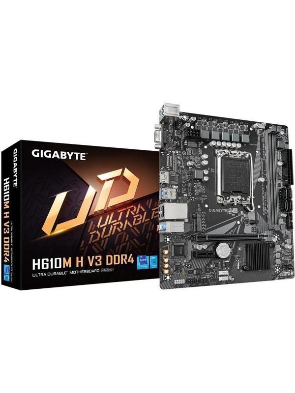 Gigabyte H610M H V3 D4 1700P Vga Hdmi Usb3.2 Matx Intel Anakart - Image 1