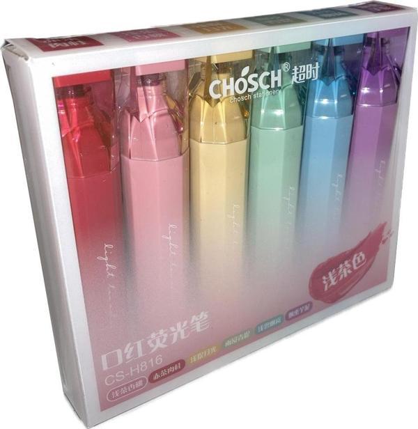 Bafix Fosforlu Kalem Kalem Tipi Chosch 6 Renk Cs-H816-6 - Image 1