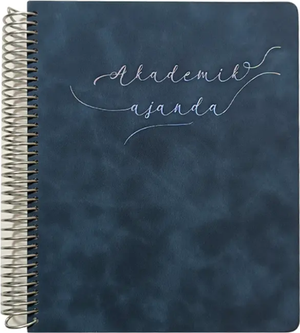 Bruno Visconti Vj Akademik Ajanda Vegan Deri Spiralli Sert Kapak 2025-2026 Ayraçlı 17X23 Cm 225-2235 - Image 1