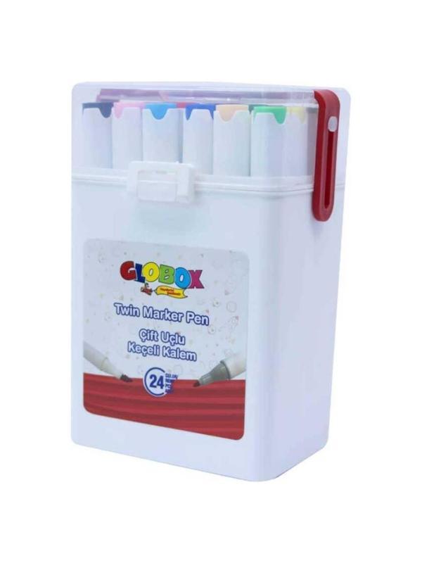 Globox Keçeli Kalem Çift Uçlu 24 Renk 3682 - Image 1