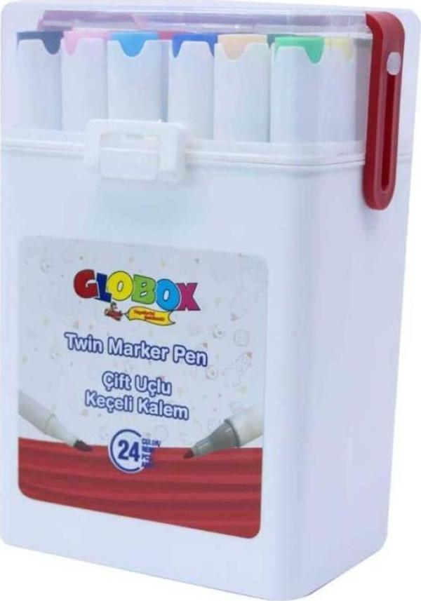 Globox Keçeli Kalem Çift Uçlu 24 Renk 3682 - Image 1
