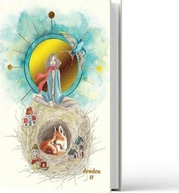 Denden Sert Kapaklı Not Defteri Ayla Acet Yaldız Seri Yuva 17X24 Cm - Image 1