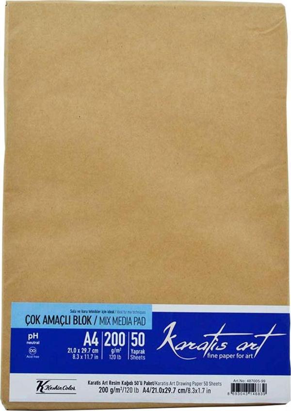 Keskin Color Karatis Resim Kağıdı Art 200 Gram A4 487005-99 (50 Li Paket) - Image 1