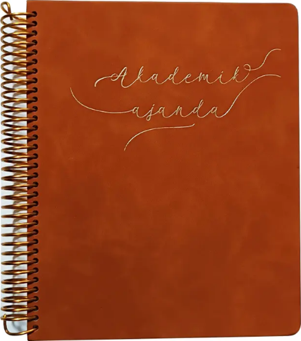 Bruno Visconti Vj Akademik Ajanda Vegan Deri Spiralli Sert Kapak 2025-2026 Ayraçlı 17X23 Cm 225-2236 - Image 1