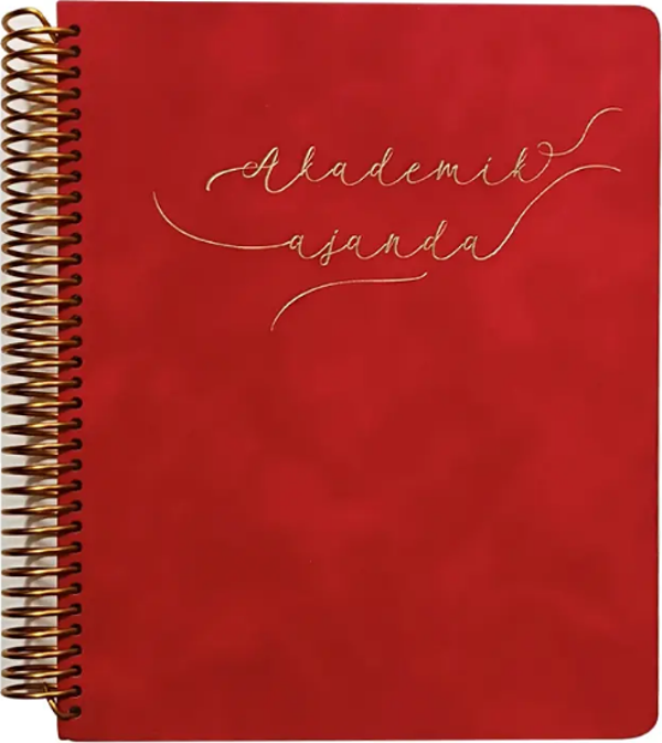 Bruno Visconti Vj Akademik Ajanda Vegan Deri Spiralli Sert Kapak 2025-2026 Ayraçlı 17X23 Cm 225-2237 - Image 1