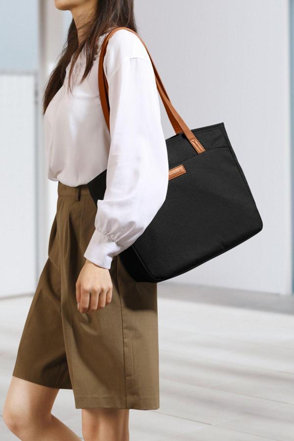 Tomtoc Versatile T23 14 Inç/14L Siyah Tote Bag Laptop Notebook Omuz Çantası - T23M1D1 - Image 1