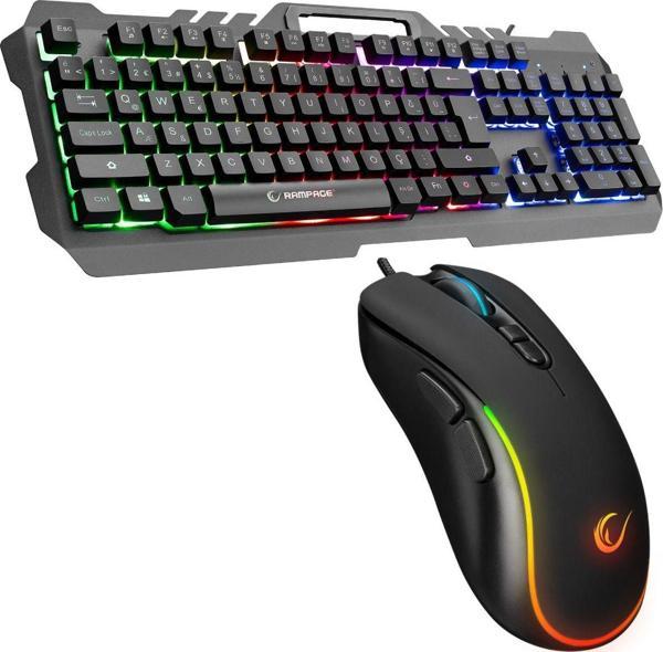 Rampage Jammer Klavye Mouse Gaming Oyuncu Seti 7200 Dpi Single Rainbow - Image 1