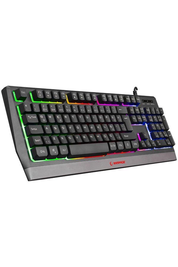 Rampage Kb-R52 Style Rainbow Aydınlatmalı Gaming Oyuncu Klavyesi - Image 1