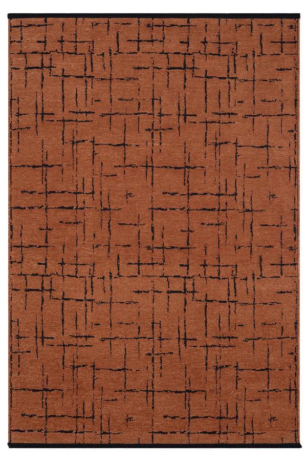 Gaia Kiremit Halı Yıkanabilir Kaymaz Taban Şönil Kilim Dokuma Pamuk Taban Kilim 10118 - Image 1