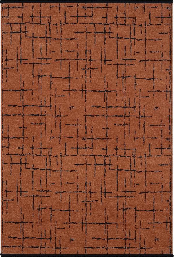 Gaia Kiremit Halı Yıkanabilir Kaymaz Taban Şönil Kilim Dokuma Pamuk Taban Kilim 10118 - Image 1