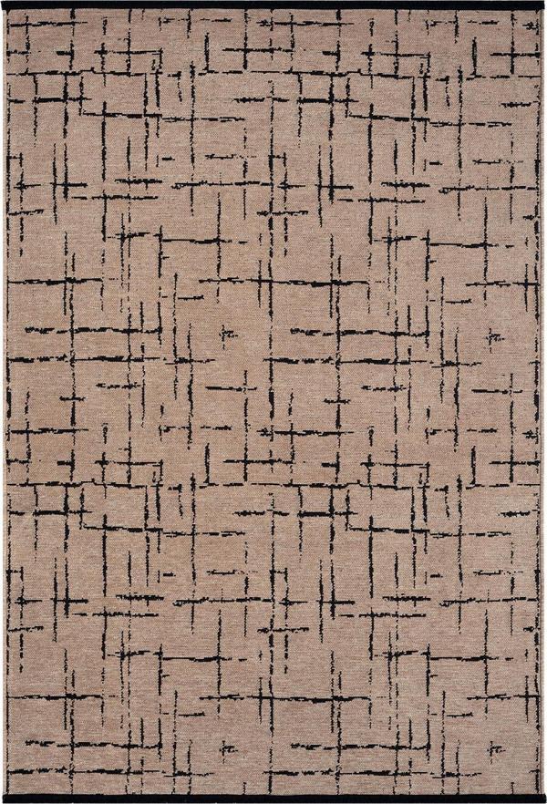 Gaia Bej Halı Yıkanabilir Kaymaz Taban Şönil Kilim Dokuma Pamuk Taban Kilim 10119 - Image 1