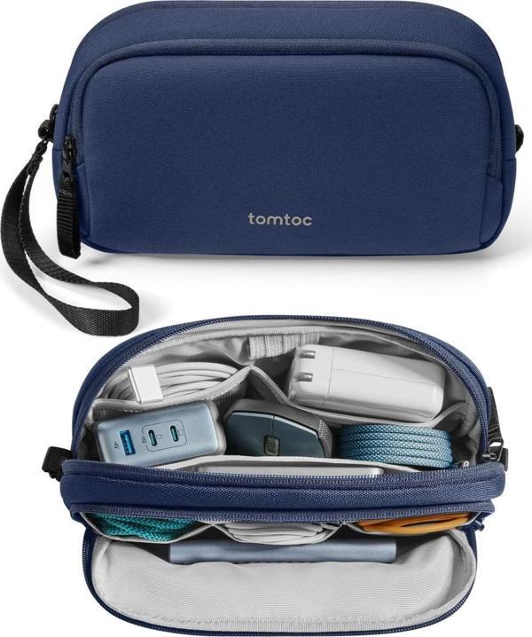 Tomtoc Light Serisi T12 1.8L Lacivert Aksesuar El Çantası - T12M1B2 - Image 1