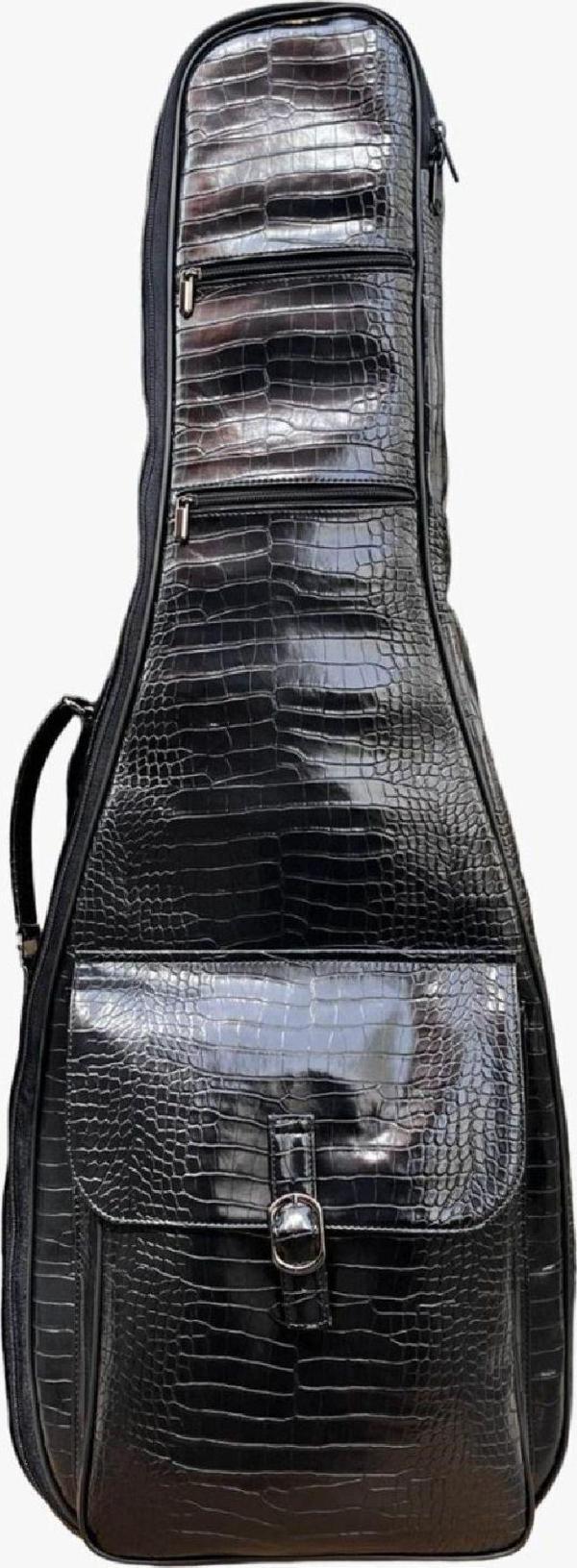 Elektro Gitar Çantası Kılıfı Sırt Çantası Suni Deri Suya Dayanıklı - Image 1