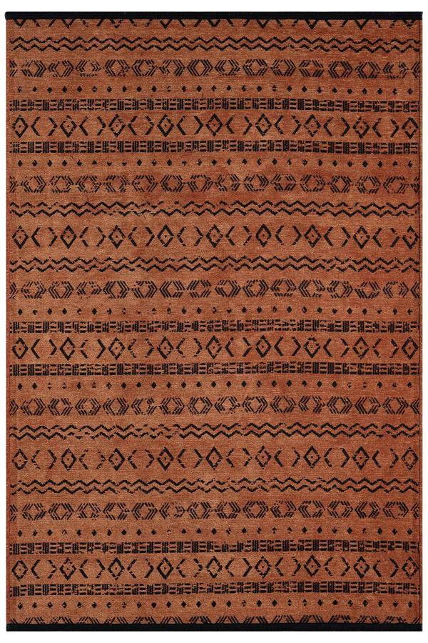 Gaia Kiremit Halı Yıkanabilir Kaymaz Taban Şönil Kilim Dokuma Pamuk Taban Kilim 10319 - Image 1