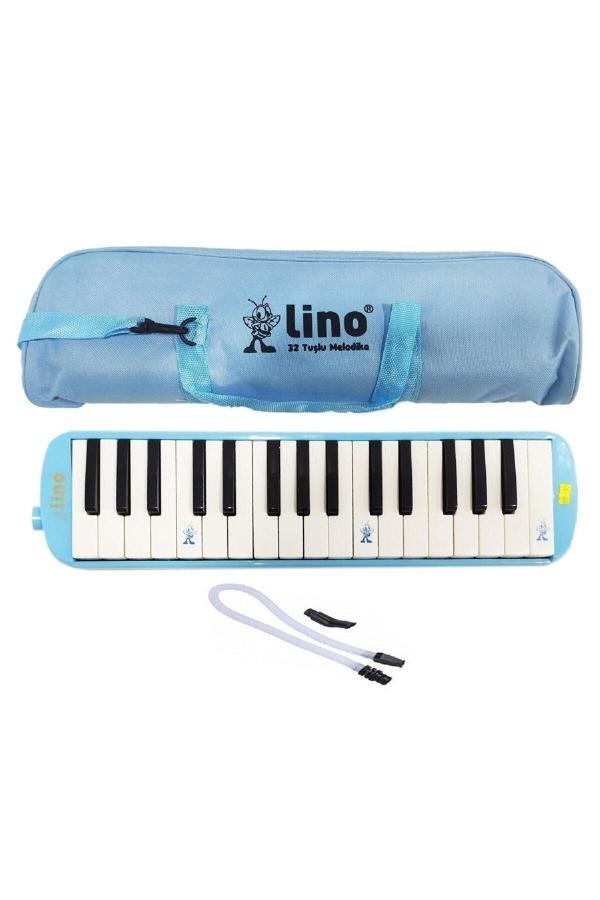 Lino Pastel Mavi Melodika 32 Tuşlu Bez Çantalı - Image 1