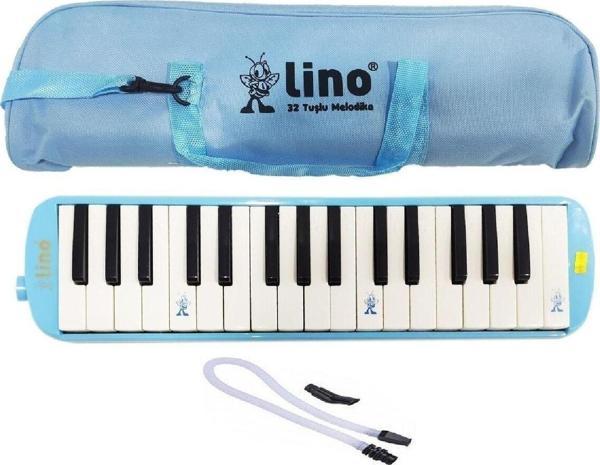 Lino Pastel Mavi Melodika 32 Tuşlu Bez Çantalı - Image 1