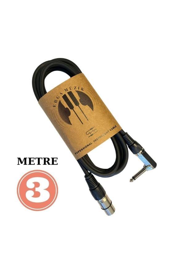 MİKROFON KABLOSU 3M STÜDYO CONDENSER MİKROFON KABLOSU  XLR DİŞİ/L KONNECTOR KABLOSU - Image 1