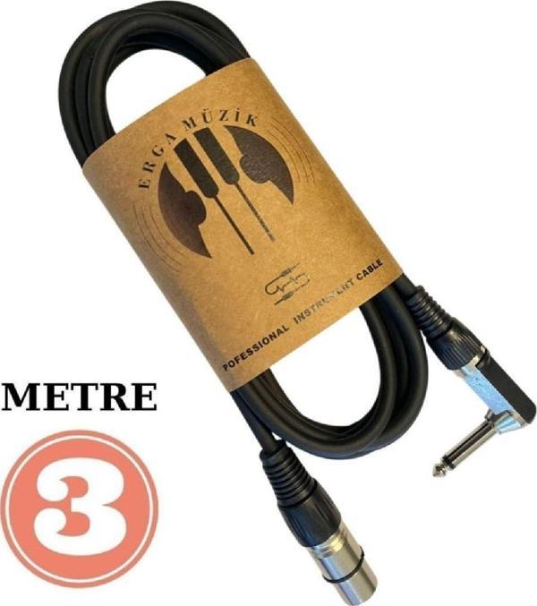 MİKROFON KABLOSU 3M STÜDYO CONDENSER MİKROFON KABLOSU  XLR DİŞİ/L KONNECTOR KABLOSU - Image 1
