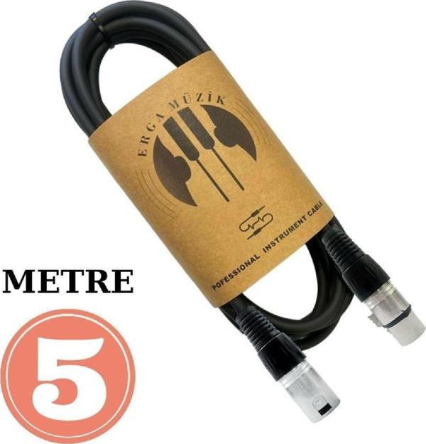MİKROFON KABLOSU 5M STÜDYO CONDENSER MİKROFON KABLOSU XLR ERKEK /  XLR DİŞİ KONNECTOR KABLOSU - Image 1