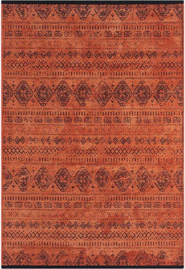 Gaia Kiremit Halı Yıkanabilir Kaymaz Taban Şönil Kilim Dokuma Pamuk Taban Kilim 10322 - Image 1