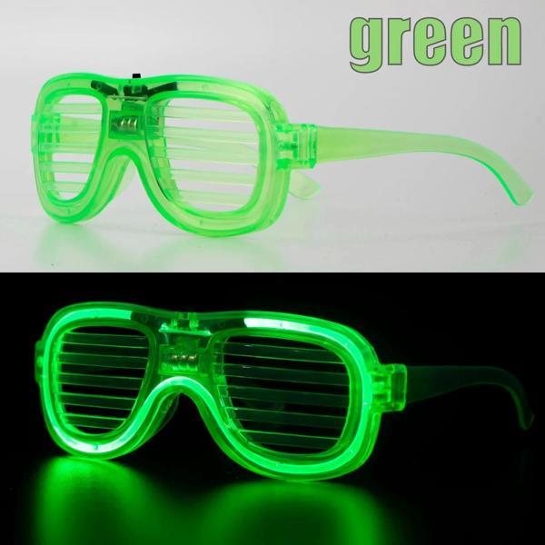 Yeşil Led Işıklı Parti Gözlüğü – Neon Glow Şerit Gözlük 3 Modlu - Image 1