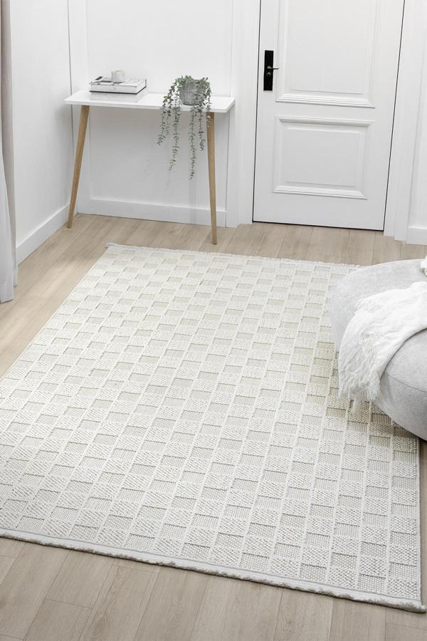 Fizy Beyaz Halı Loop Sisal Halı Modern Dokuma Oturma Odası Salon Halısı 13795A - Image 1