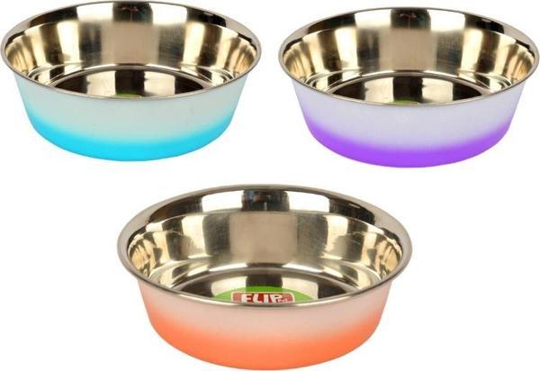 KE 2300DS Çift Renkli Çelik Mama Kabı 23 cm  - Image 1