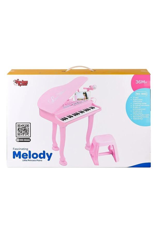 Vardem 37 Tuş Büyük Piyano MP3 Ve Mikrofonlu Pembe ( BAO-1403 ) - Image 1