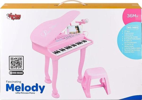 Vardem 37 Tuş Büyük Piyano MP3 Ve Mikrofonlu Pembe ( BAO-1403 ) - Image 1