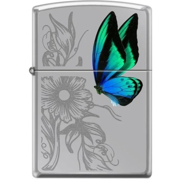 Zippo Butterfly and Flower Dizayn Çakmak - Image 1
