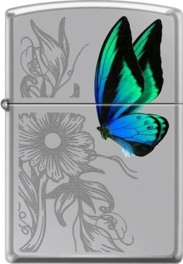 Zippo Butterfly and Flower Dizayn Çakmak - Image 1