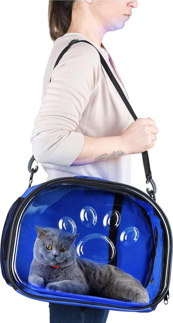 Northern Fashion Elips Kedi Taşıma Çantası Mavi - Image 1